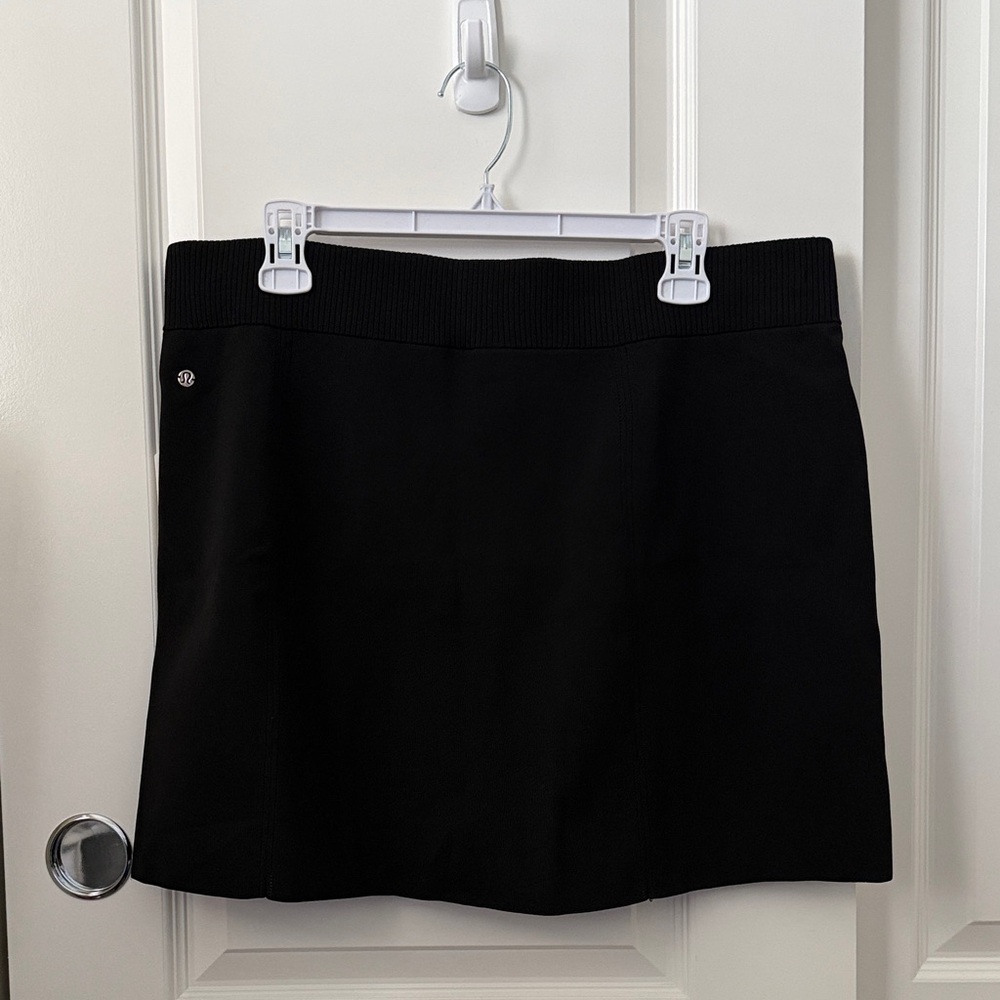 Lululemon Ribbed-Knit Mini Skirt black XL